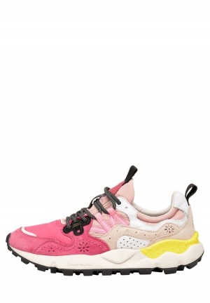 Fuchsia Flower Mountain Yamano 3 Women's Sneakers | JKO582RM