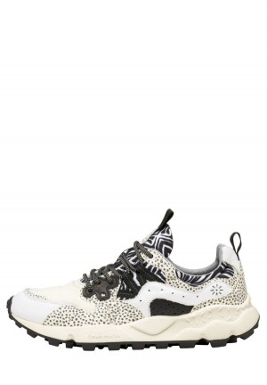 White Black Flower Mountain Yamano 3 Uni Women's Sneakers | XXD3850JH