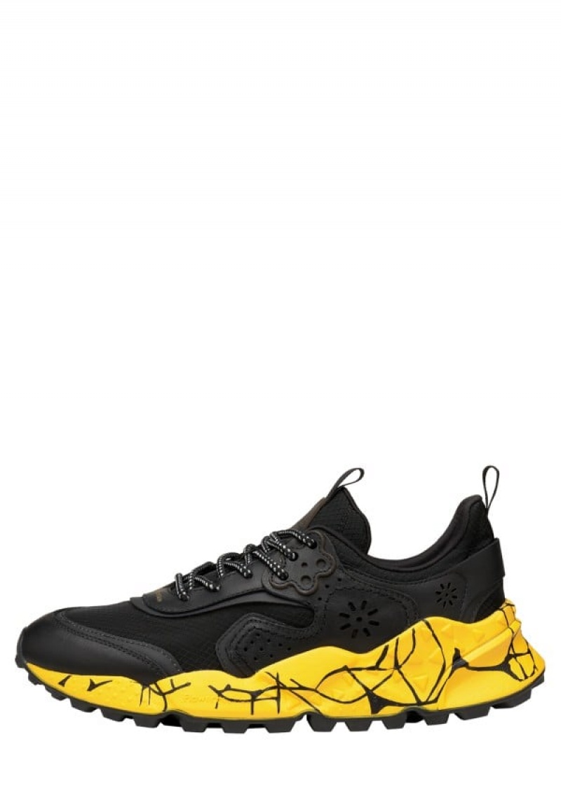 Black Flower Mountain Kotetsu Uni Men\'s Sneakers | CUZ6954GP