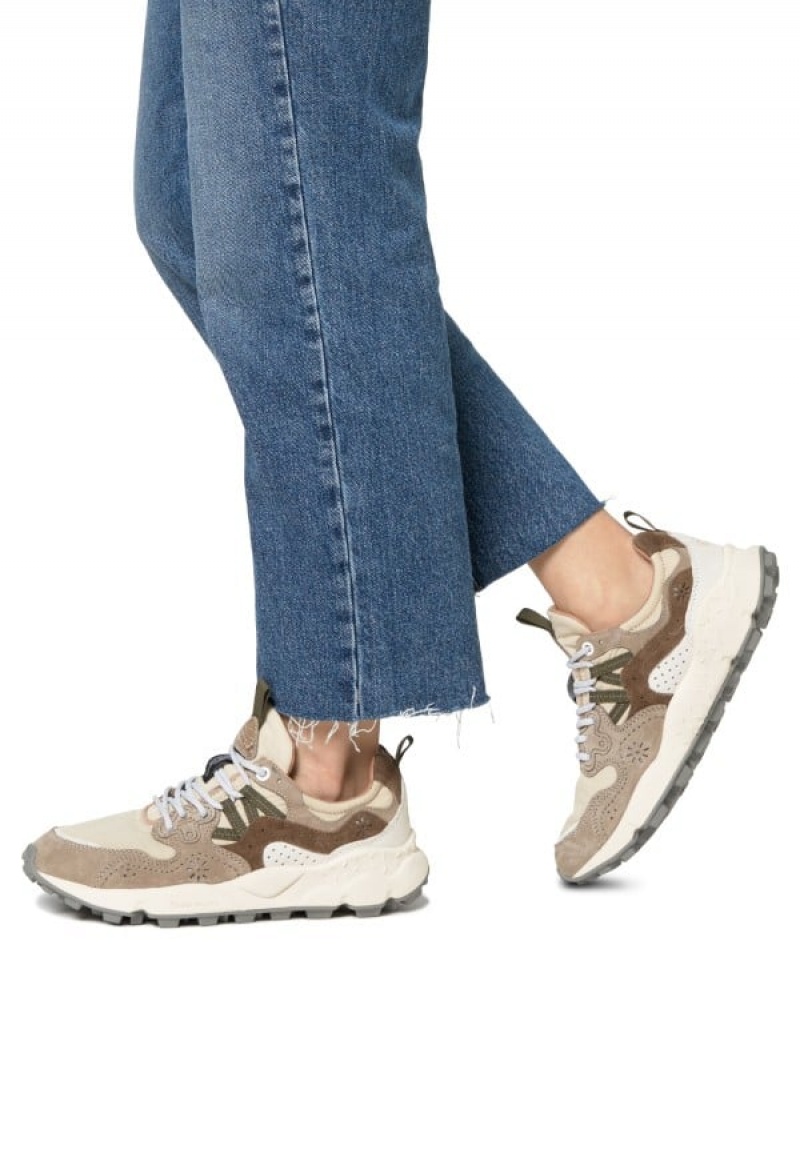 Grey Beige Flower Mountain Yamano 3 Uni Men's Sneakers | ONW6913YT